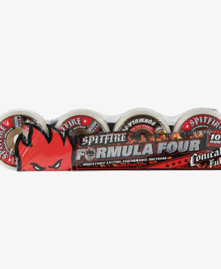 Spitfire formula four conical full wheels (white red) 54mm 101a 4 pack