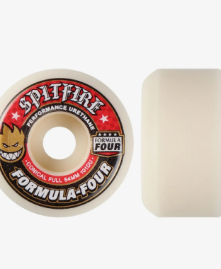 Spitfire formula four conical full wheels (white red) 54mm 101a 4 pack