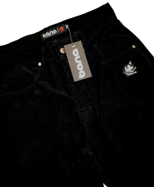 Calça baggy bana bombazine black