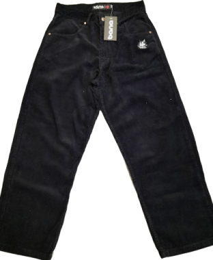 Calça baggy bana bombazine black