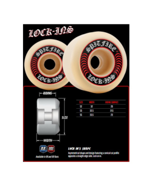 Rodas spitfire formula four lock-ins - 53mm 101du