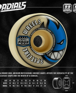 Rodas spitfire apocalypse radial f4 99d 55.5mm